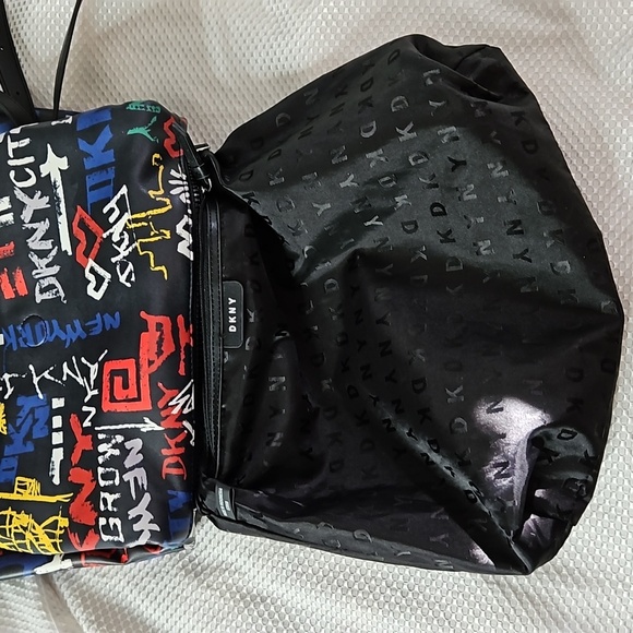 DKNY TILLY FOLD OVER NEW YORK GRAFFITI BACKPACK main image 6